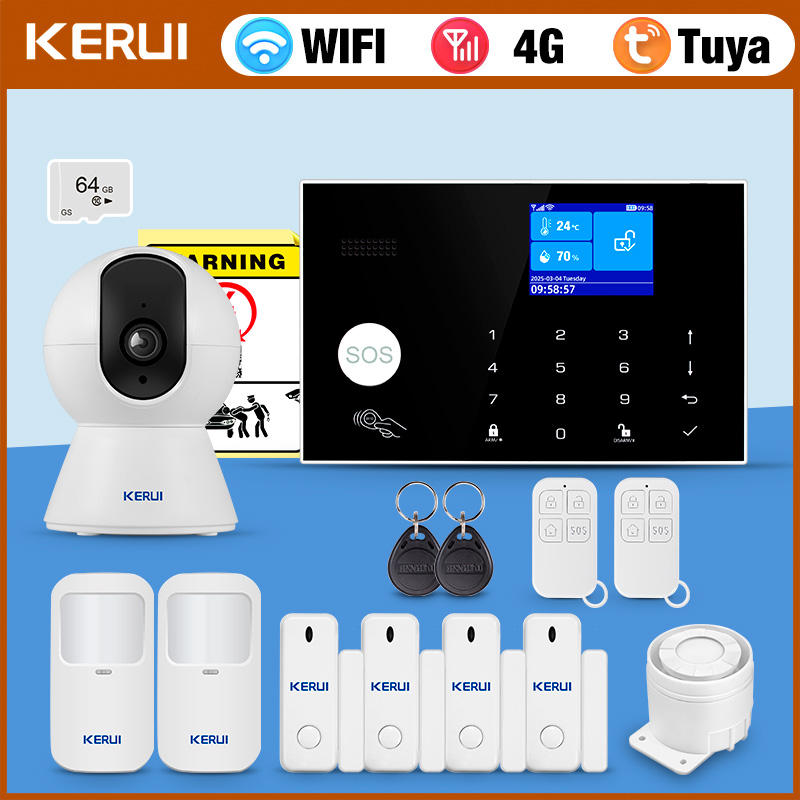 Home Security Zones - KERUI 4G Alarm Sistemi, Kablolu Bölmeler,
