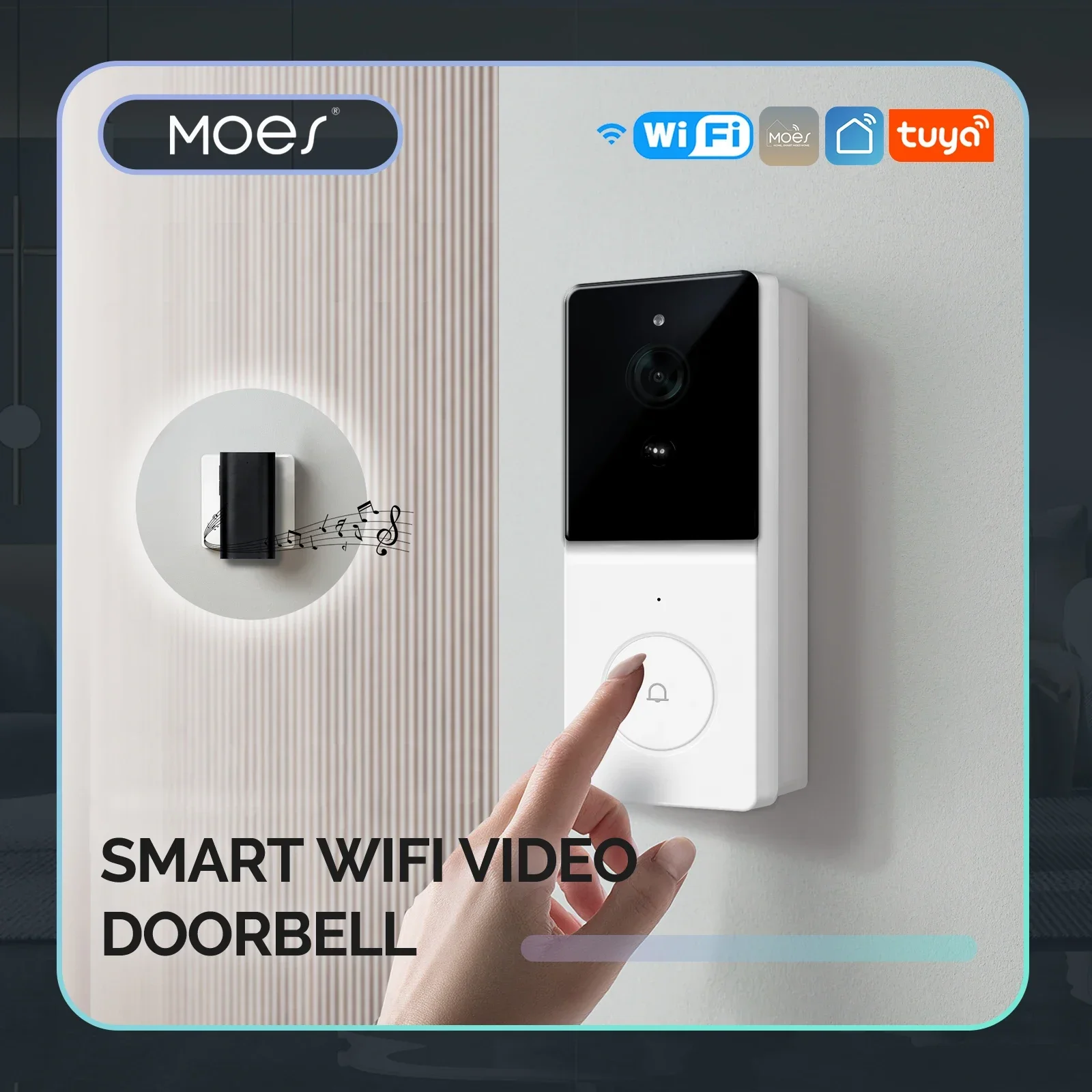 Home Security Doorbell Camera - MOES Tuya Akıllı WiFi Görüntülü Kapı