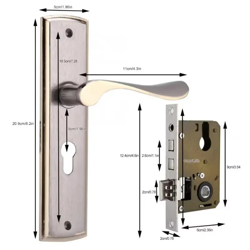 Altın kapı kolu kilidi sessiz  - Home Security Product incelemesi ve fiyatı