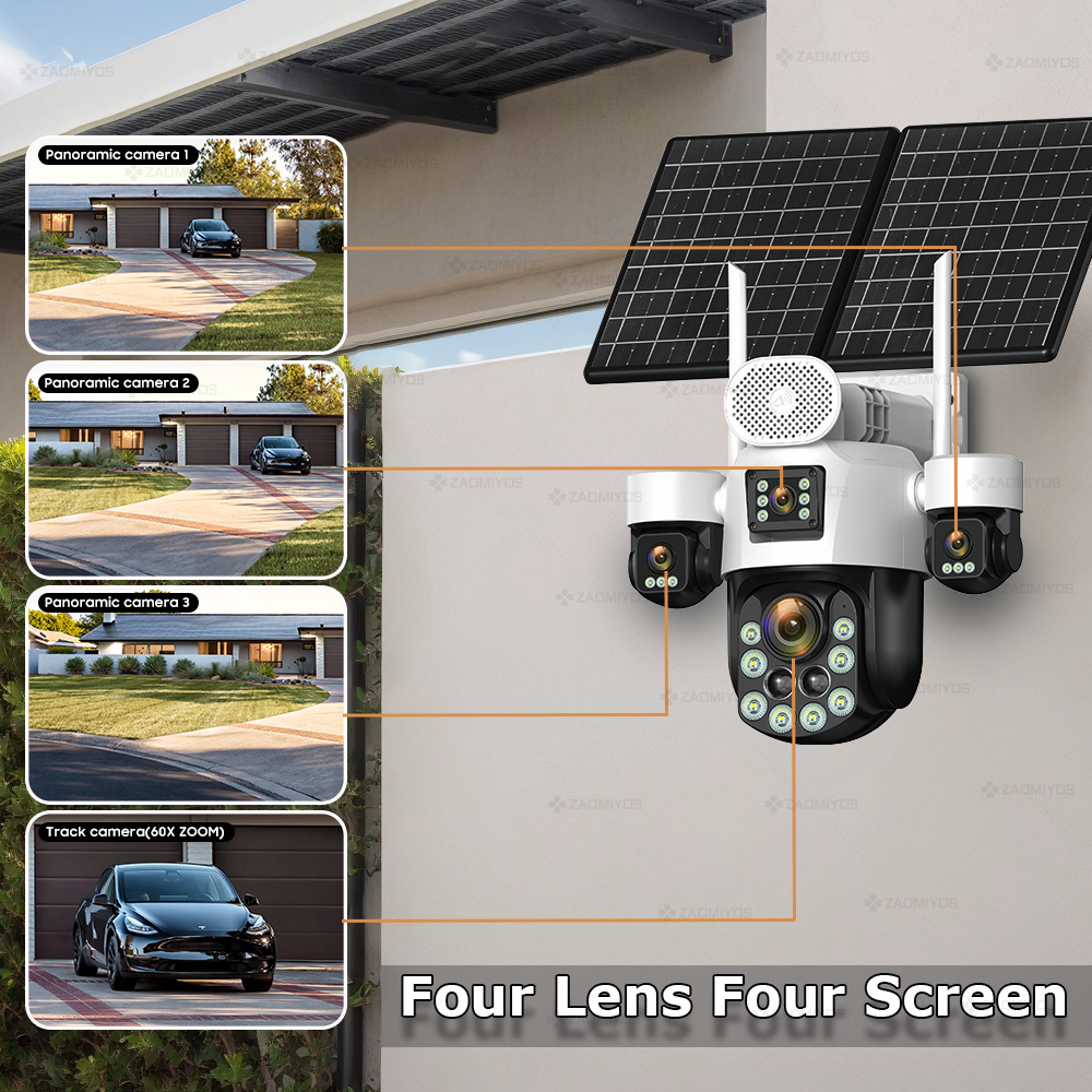 4 Lensli Dış Mekan 360 °   Gün - Home Security Tech incelemesi ve fiyatı