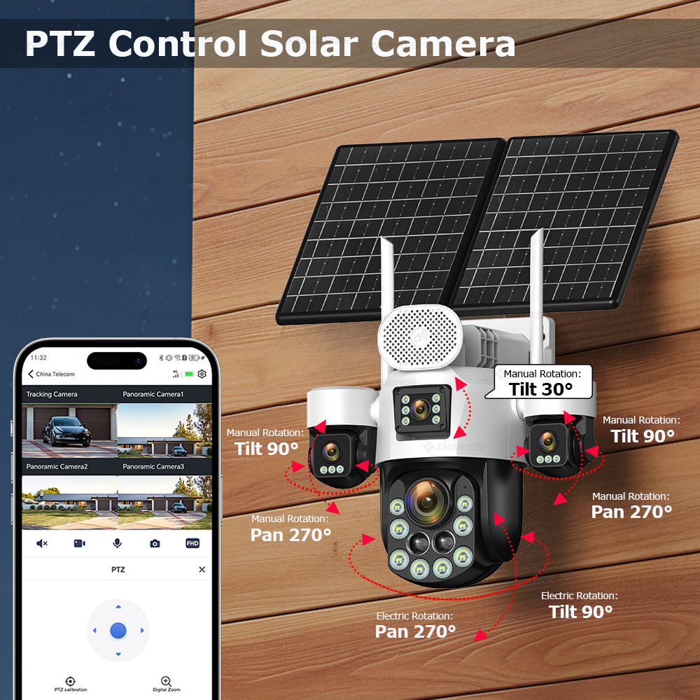 4 Lensli Dış Mekan 360 °   Gün - Home Security Tech incelemesi ve fiyatı