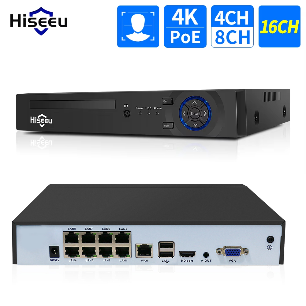 Hiseeu 4CH 10CH 16CH 4K 8MP 5M - Home Security With Camera incelemesi ve fiyatı
