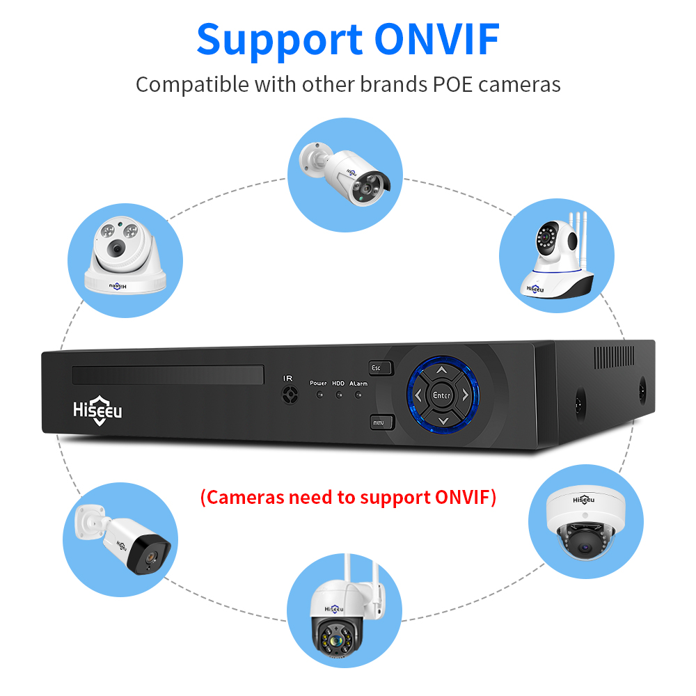 Hiseeu 4CH 10CH 16CH 4K 8MP 5M - Home Security With Camera incelemesi ve fiyatı