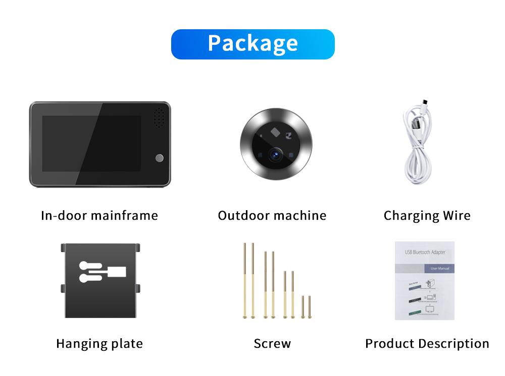 4.3 inç Tuya Smartlife WiFi Ka - Home Security Doorbell Camera incelemesi ve fiyatı