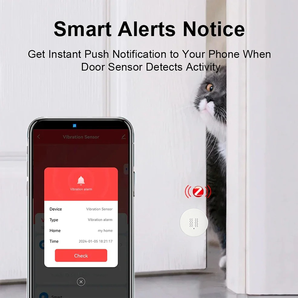 Tuya ZigBee Akıllı Titreşim ve - Home Security With Monitoring incelemesi ve fiyatı