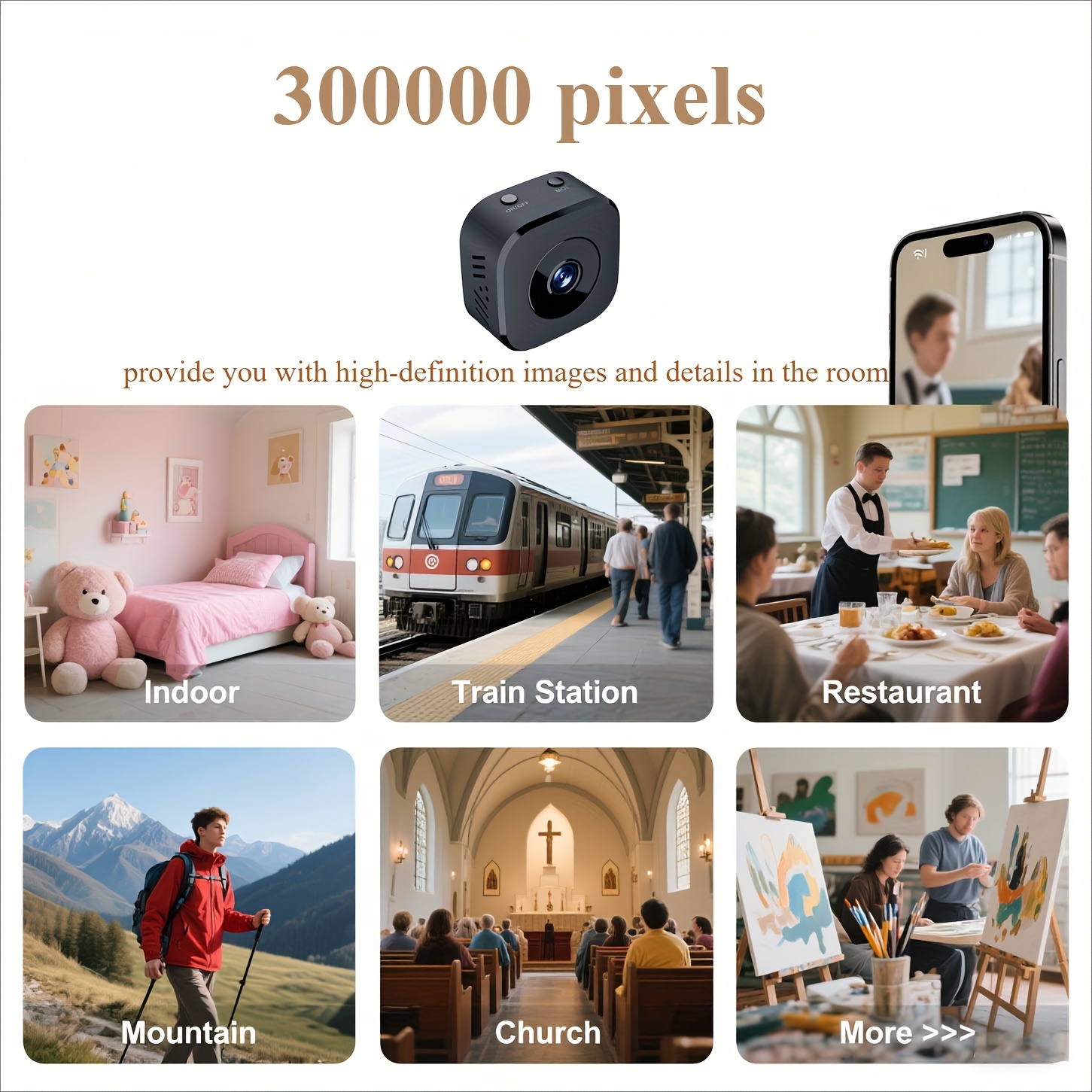 1080P HD Mini WiFi Kamera Kapa - Home Security With Monitoring incelemesi ve fiyatı