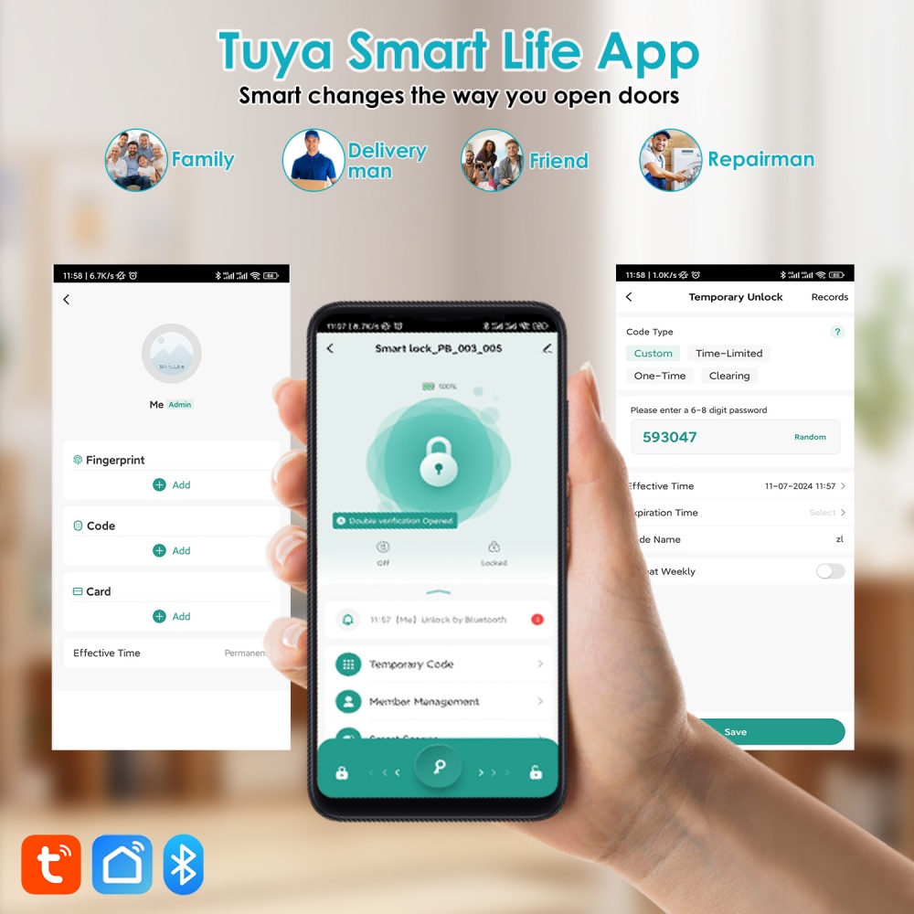YFK Tuya 5'i 1 Arada Akıllı Ka - Home Security For Apartments incelemesi ve fiyatı